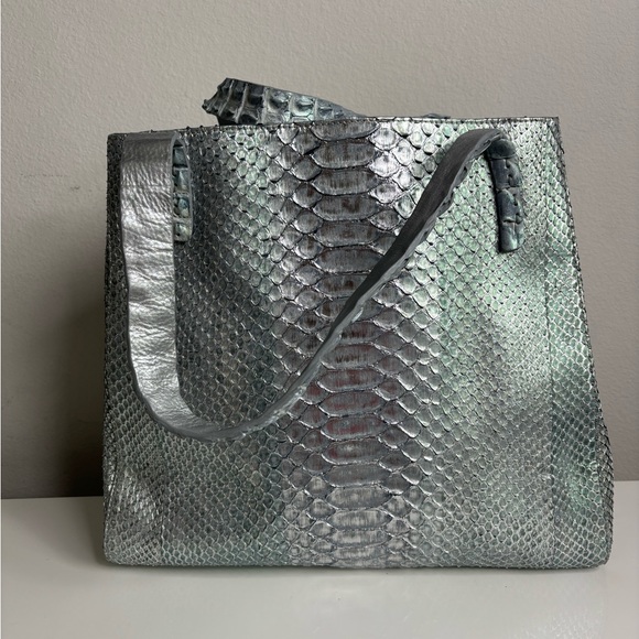 Silvano Biagini Authentic Real Python/crocodile Leather Handbag | Made in Italy - Picture 2 of 13